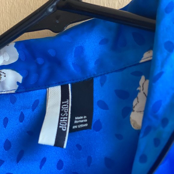 Topshop Floral Belted Pyjama Blouse - Picture 5 of 5